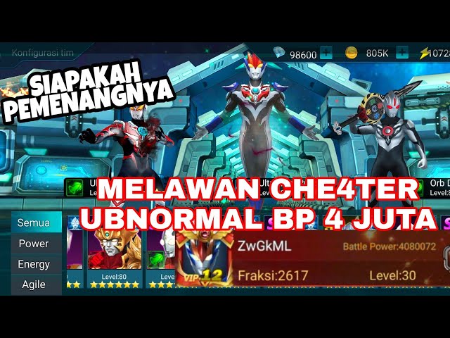 RAYHAN RIZKY 05 VS CHE4TER ABNORMAL BP 4 JUTA SIAPAKAH PEMENANGNYA | ULTRAMAN LEGEND OF HEROES class=