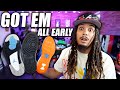 GOT EM EARLY !!! THESE ALL WILL SELLOUT THIS WEEK ! EARLY SNEAKER PICKUP VLOG !!!