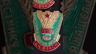 СССР студенты целина награды медаль Soviet students awards for virgin land  medal badge