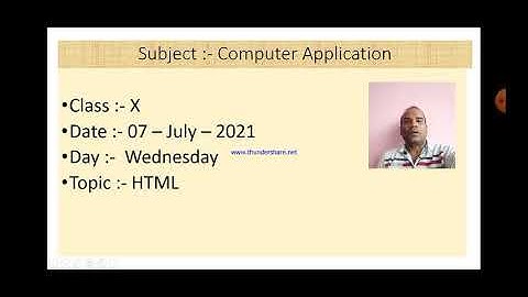 Class X Computer Application 07 07 2021 By Mr.  Praveen Singh