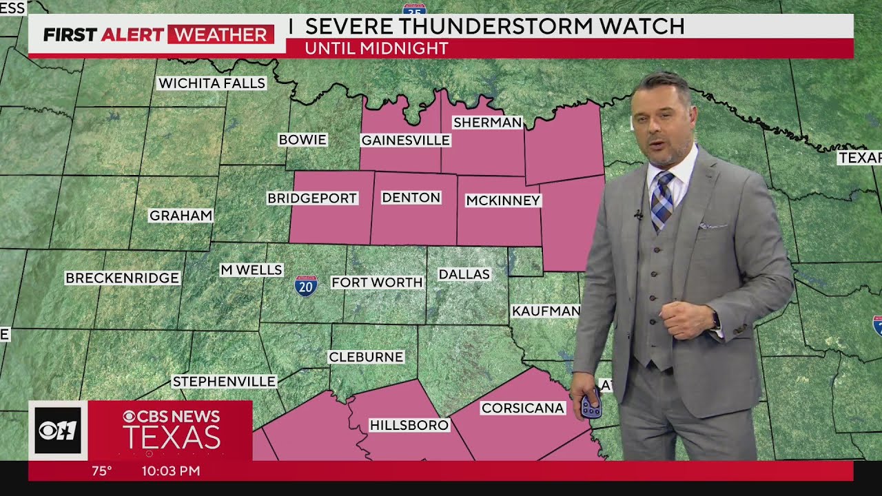 Severe thunderstorm watch in effect for parts of North Texas until ...