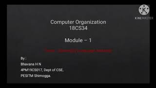 Assembly Language Notation (Computer Organization 18CS34)