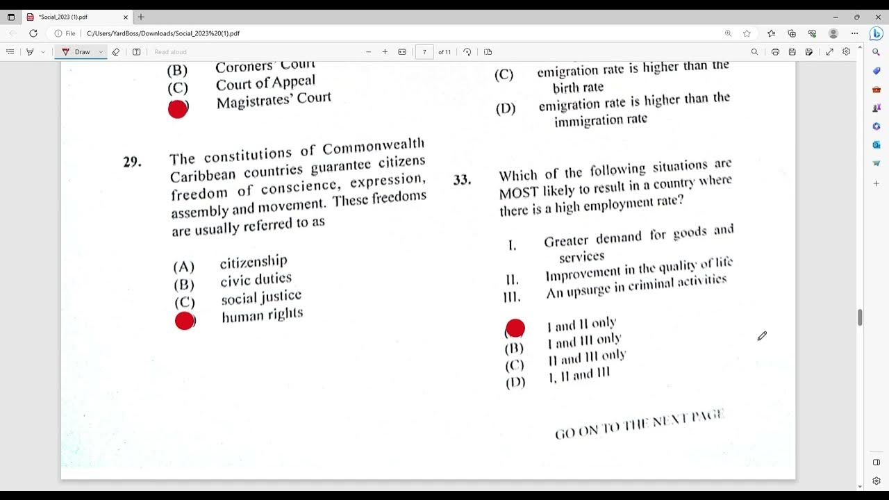 social studies paper 1 with answers