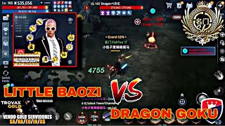 MIR4-558K PS TOP 1 WARRIOR DRAGON GOKU VS 536K PS TOP 2 WARRIOR LITTLE BAOZI |