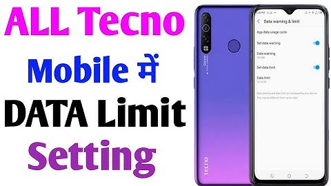 All Tecno Mobile Data Limit And Balance Save setting | Tecno Mobile Me Data Limit setting 2022