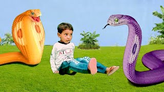 Strange Cobras attacked a cute baby || snake video || snake movie screenshot 2