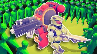 MASSIVE Zombie Apocalypse vs Master Chief & Space Marines in Totally Accurate Battle Simulator TABS