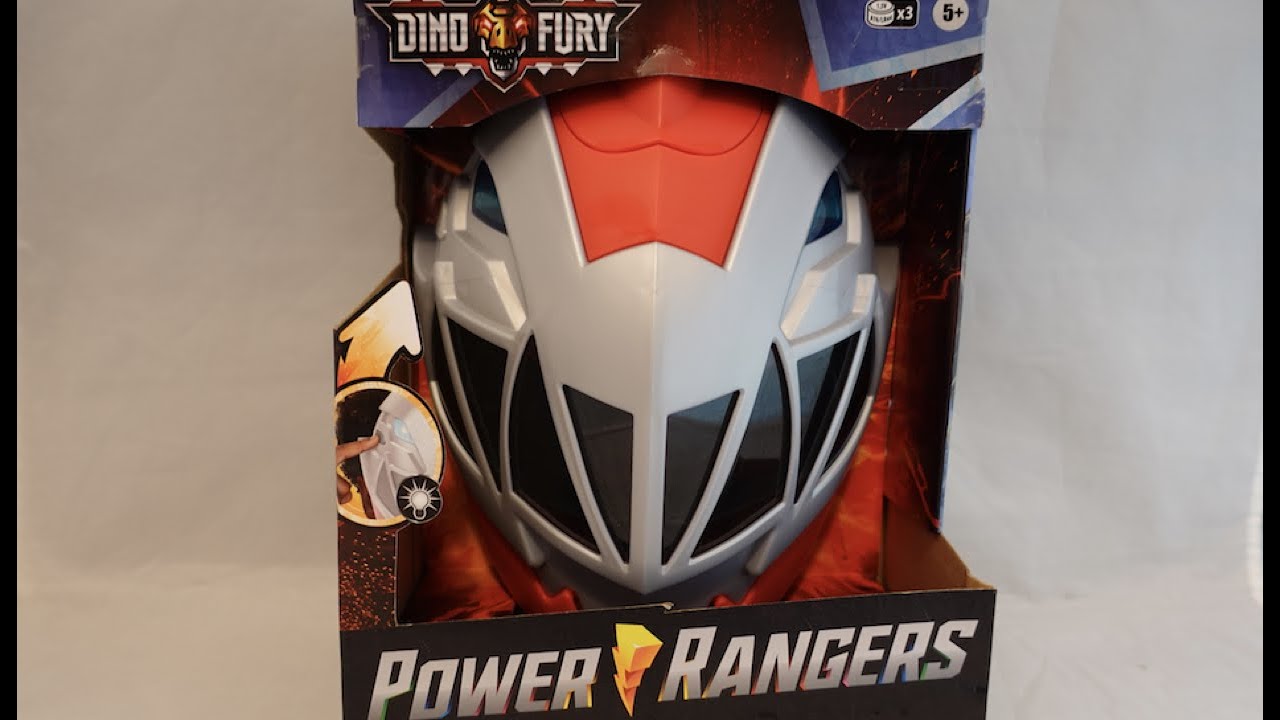 Power Rangers Dino Fury Red Ranger Electronic Mask Review - YouTube