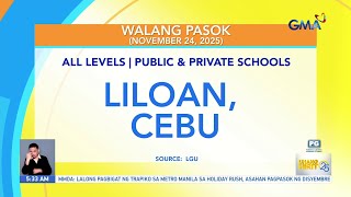 Walang pasok as of 5AM (November 24, 2025) | Unang Hirit