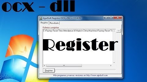 How to Register ocx dll Files - Download Tool from Description 2017