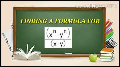 Finding the formula for (xⁿ-yⁿ)/(x-y)