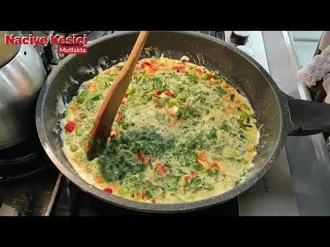 Otlu ve Sebzeli Omlet - Kahvaltılık Tarifler