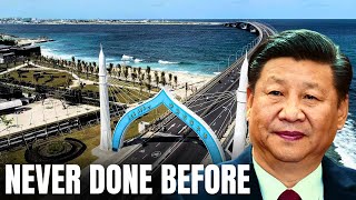 China Builds a 260 MILLION Dollar Sea Crossing Bridge in The Maledives