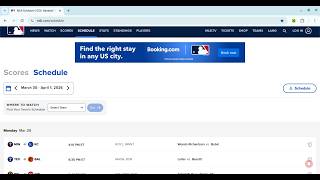 vid of MLB com schedule March 30, 2026