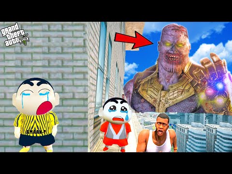 Franklin and Shinchan & Pinchan play HIDE AND ZOMBIE with Squid Game Doll In GTA 5 HIDE AND KILL