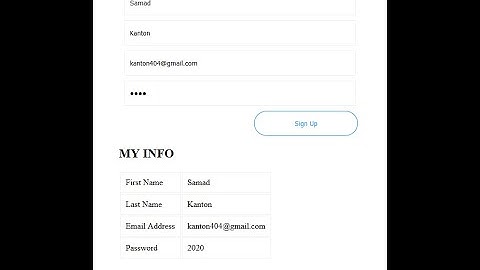 SIGNUP FORM WITH LOCALSTORAGE