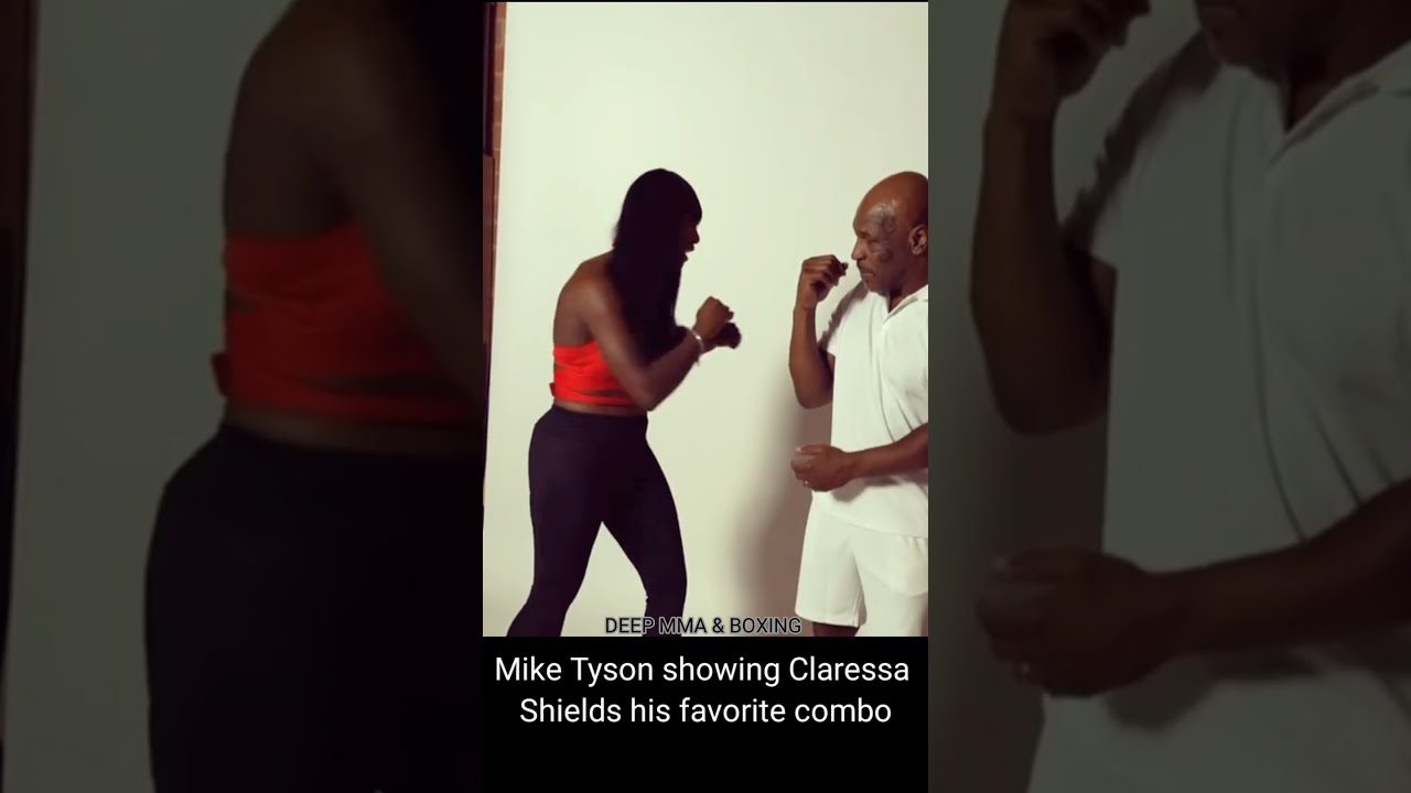 Mike Tyson Teaching Claressa Shields His Favorite Combo
