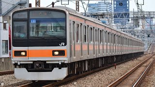 中央線209系トタ81 快速豊田行き 阿佐ヶ谷停車シーン