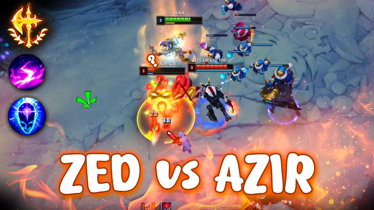 Đi mid với Azir nhưng người AFK là rừng team bạn