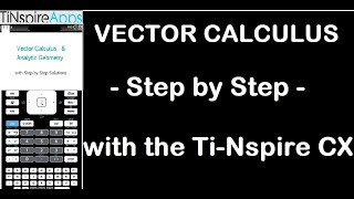 Vector Calculus & Analytic Geometry - Step by Step - on the Ti-Nspire CX CAS screenshot 2