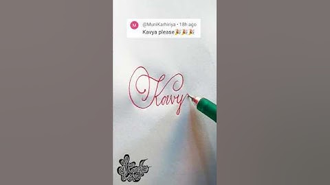 How to make stylish signature | Kavya | Calligraphy signature