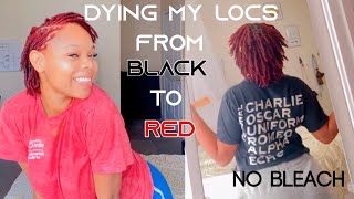 DYING MY LOCS RED ❤ | NO BLEACH