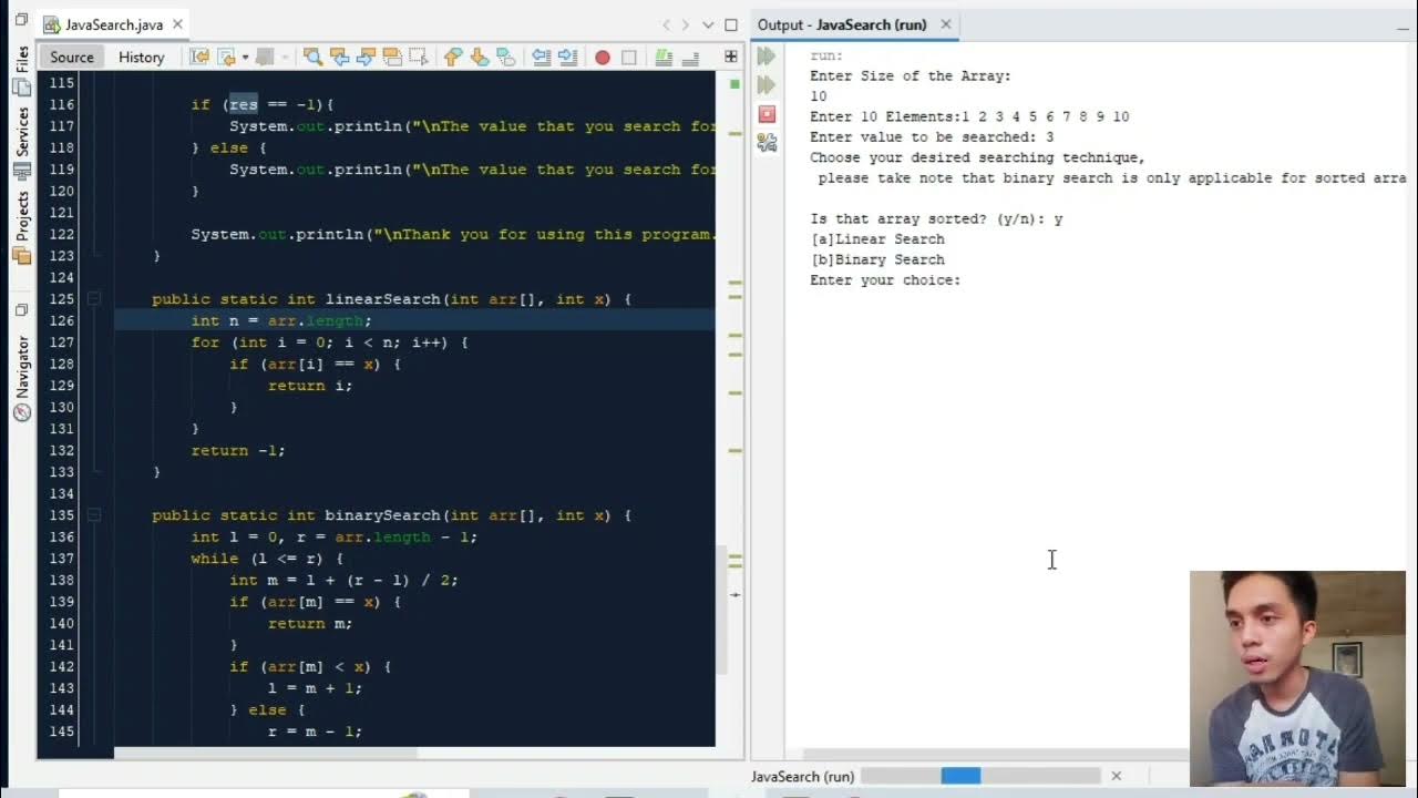 Java Searching Techniques (Linear and Binary Search) - YouTube