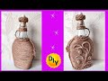 Как сделать бутылку из джута с вензелями. Очень просто своими руками. DIY/рукоделие