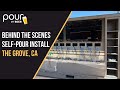 Behind the scenes look at selfpour install at the grove ca