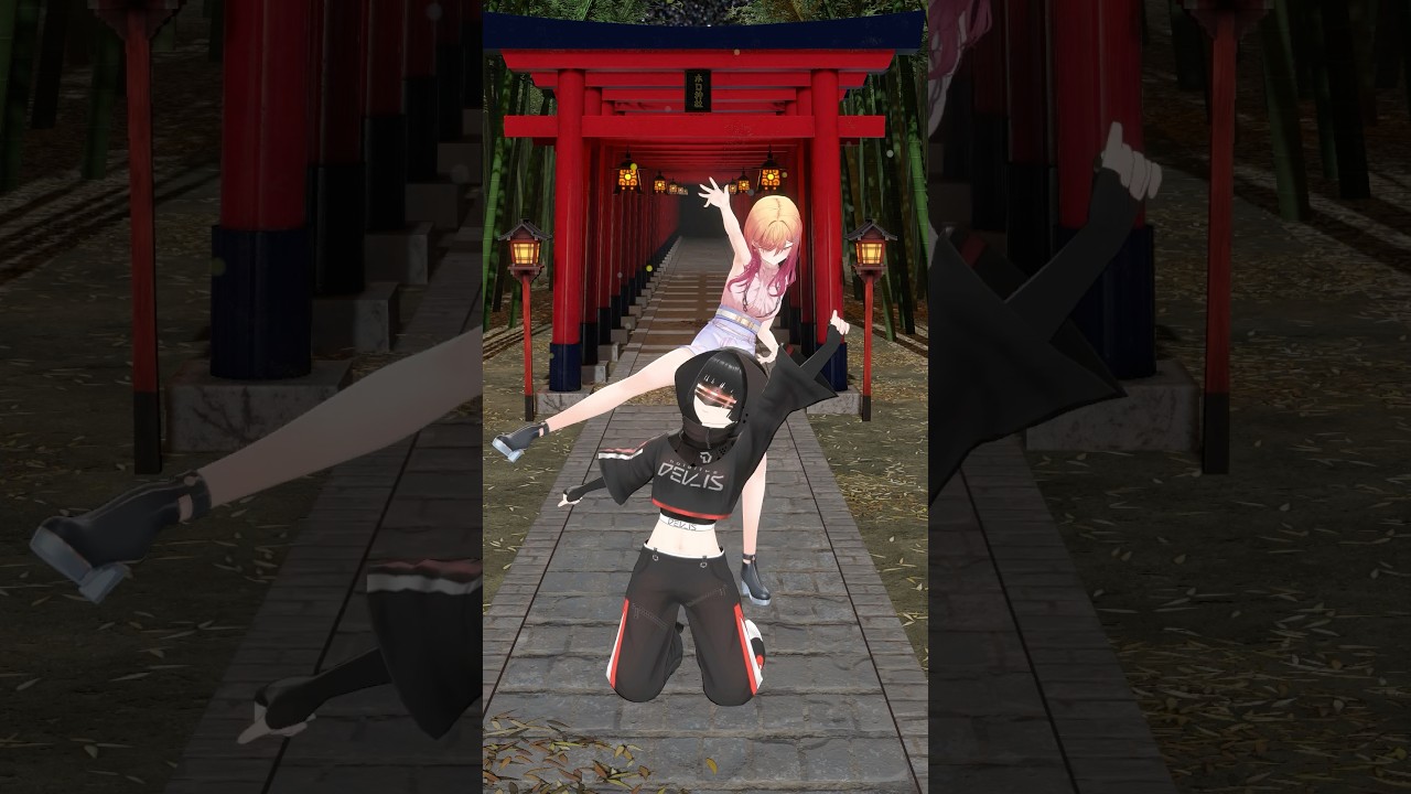 【#踊ってみた】テイク2 黒子ちゃんとレッツゴー！陰陽師をキめてみた。【#一条莉々華 #shorts #ホロライブ 】