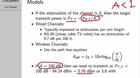 Digital Communications: Link Budget