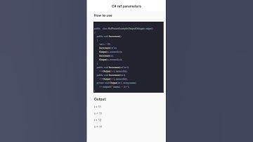 C# ref Parameters Explained in 30 Seconds #coding #job #programming