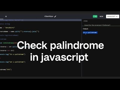 How to Check if a String is a Palindrome in JavaScript