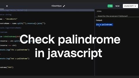 How to Check if a String is a Palindrome in JavaScript