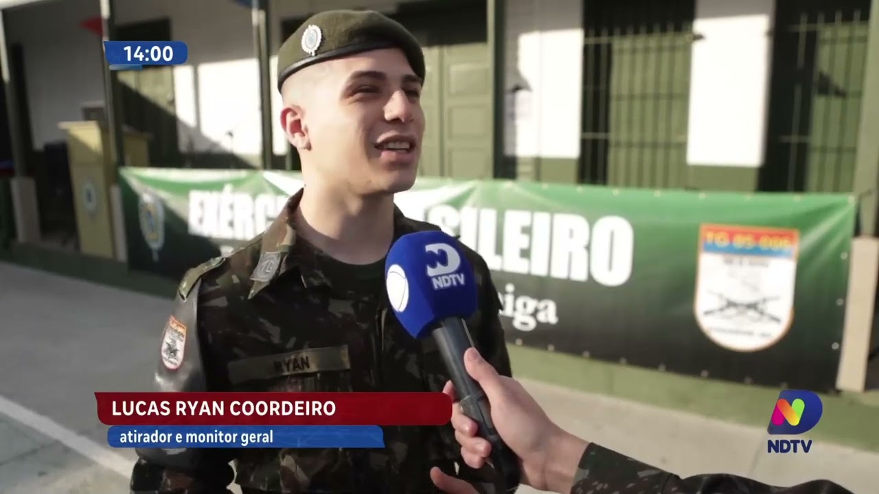 Repórter veste a farda e conhece rotina do Tiro de Guerra em Caçador - QTU Questões do Universo