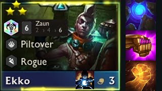 3 Star Ekko ⭐⭐⭐ with 6 Zaun and Overcharged Hextech Skeleton | TFT Set 9 screenshot 5