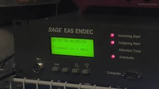 SAGE EAS Endec relaying a Practice/Demo Warning