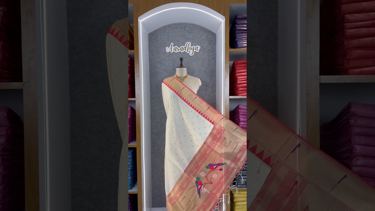 Pure Paithani Zari Border Parrot Motif Pallu Dupatta