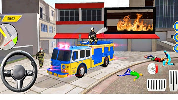 Rescue Fire Truck Simulator 3D - Emergency Firefighter Rescue Game - Android Gameplay #27