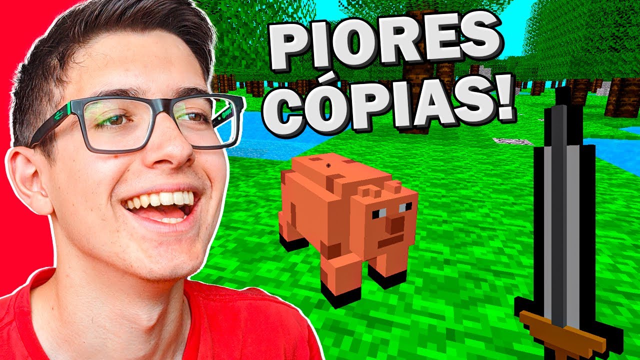 🤣 JOGANDO AS PIORES CÓPIAS DE MINECRAFT (Muito engraçado) 