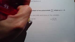 MCR3U 2A.1a Simplifying Rational Expressions