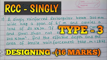 RCC DESIGNING- SINGLY (TYPE 3) NUMERICAL | SDD 5TH SEM | CTEVT-2071(BACK) | @Er.dipesh186 #rcc