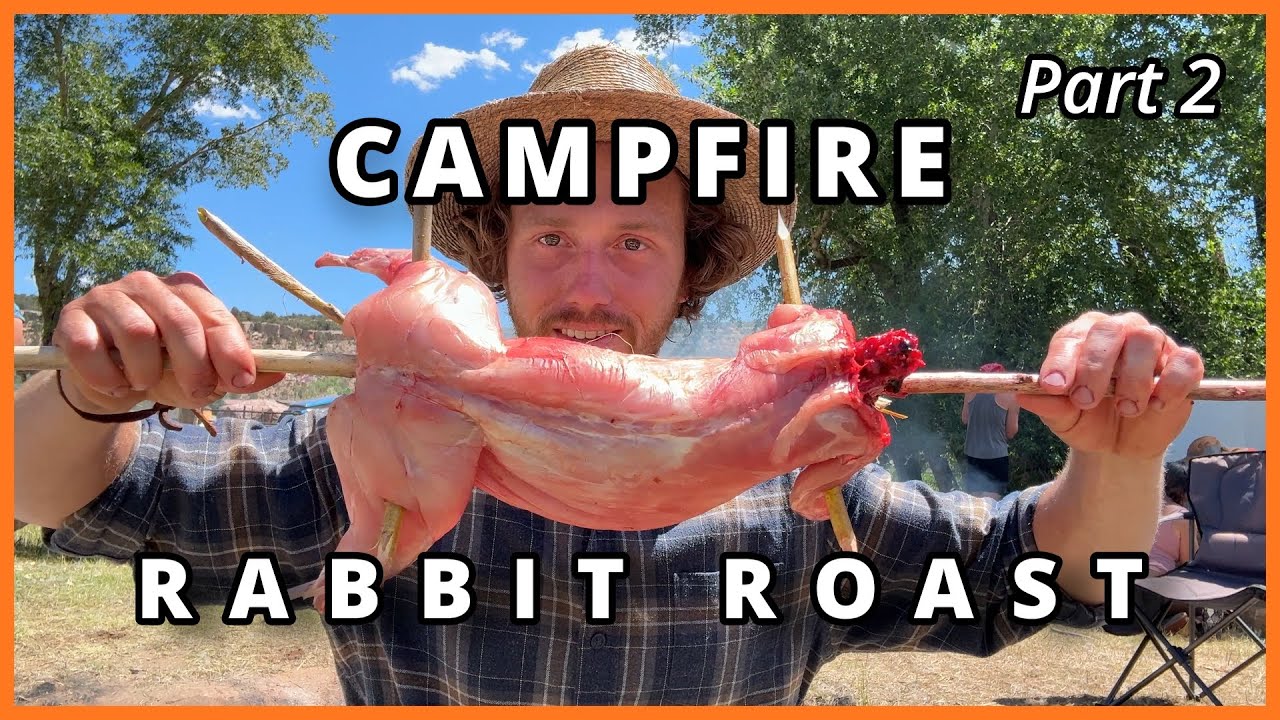 How to cook rabbit over a campfire | Campfire Rabbit Roast Part 2 - YouTube