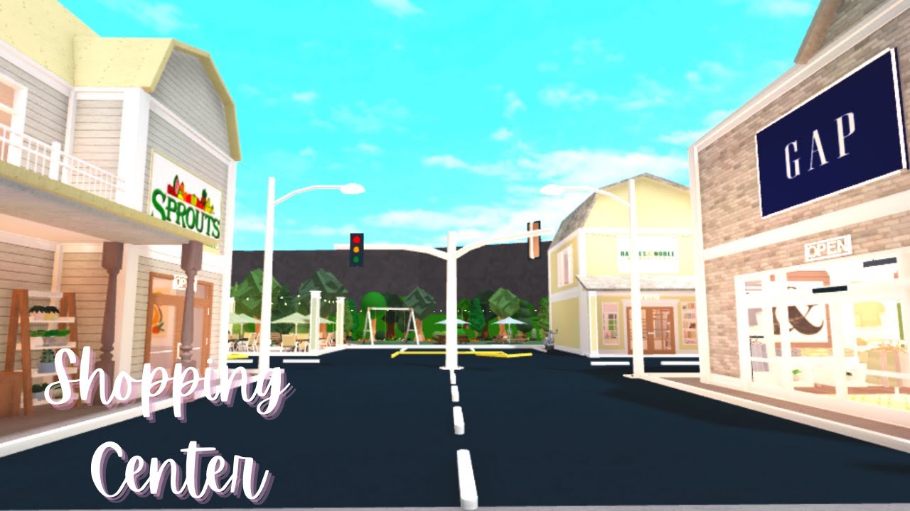 shopping center || bloxburg tour || - YouTube