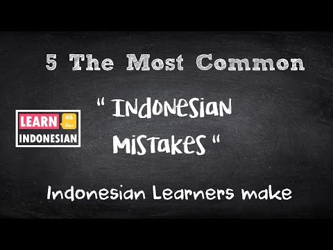 5 The Most Common Indonesian Mistakes | Learn Indonesian