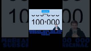 Mr Beast Hits 100 000 Subscribers Original Video