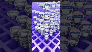Creme Fraiche Falling Into Void #3danimation #satisfying #loop