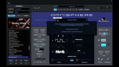 Omnisphere 3 factory presets demo 5 - Analog Vibes - Effects (no talking)
