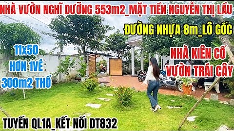 Nhà Vườn 553m2_Mặt Tiền Nguyễn Thị Lầu Nhựa 8m Lô Gốc Thích Hợp Nghĩ Dưỡng | nhà giá rẻ bình chánh |