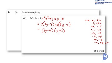 Q2a&2b | Algebra | May/June 2016 CXC CSEC Mathematics Paper 2
